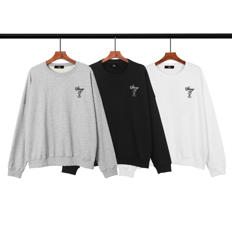 Stussy World Tour Gradient Letter Print Oversized Crewneck Sweatshirt – Unisex Streetwear  